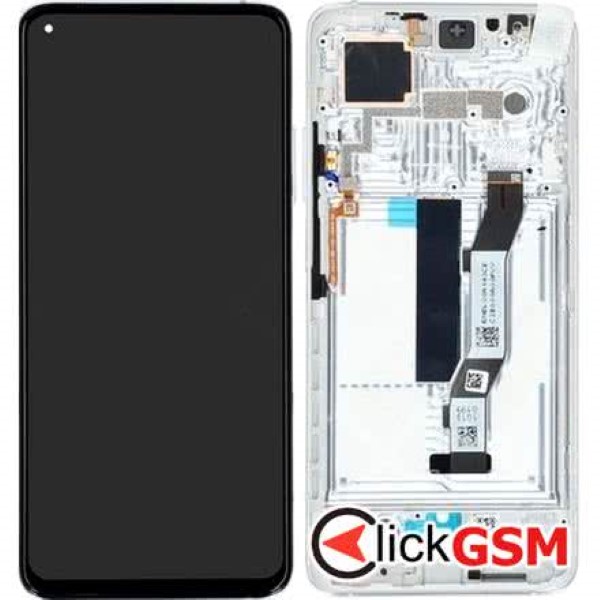 Piesa Display Original Cu Touchscreen Si Rama Argintiu Xiaomi Mi 10t Pro Koo