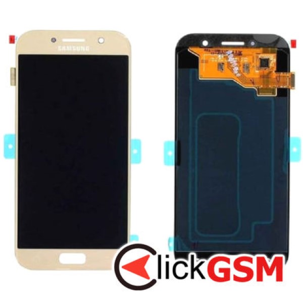 Piesa Display Original Cu Touchscreen Si Rama Auriu Samsung Galaxy A5 2017 3dd7