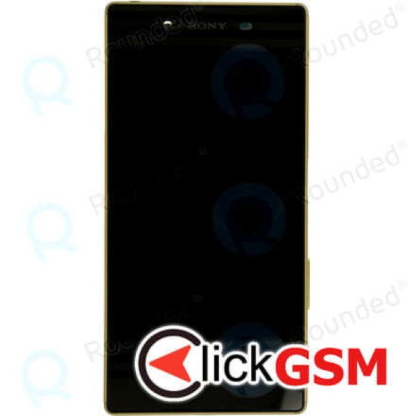 Piesa Display Original Cu Touchscreen Si Rama Auriu Sony Xperia Z5 Zcu