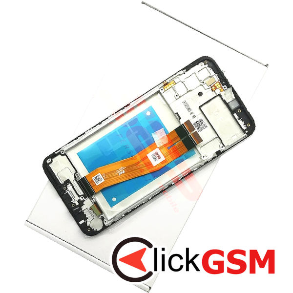 Piesa Display Original Cu Touchscreen Si Rama Black Samsung Galaxy A02s 4kou