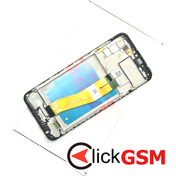 Piesa Display Original Cu Touchscreen Si Rama Black Samsung Galaxy A03s 4kov