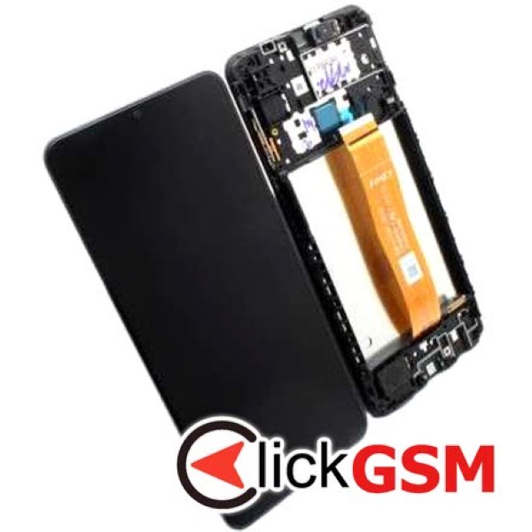 Piesa Display Original Cu Touchscreen Si Rama Black Samsung Galaxy A12 4m1u