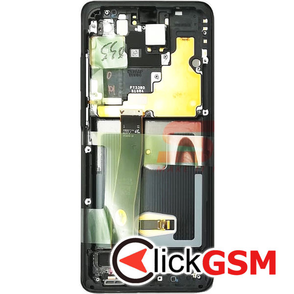 Piesa Display Original Cu Touchscreen Si Rama Black Samsung Galaxy S20 Ultra 5g 3w6a