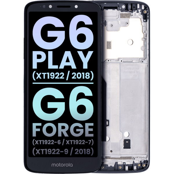 Motorola Moto G6 Play · LCD Assembly With Frame For Motorola Moto G6 Play (XT1922 / 2018) / G6 Forge (XT1922-6 / XT1922-7 / XT1922-9 / 2018) (US Version) (Genuine OEM) (Deep Indigo)