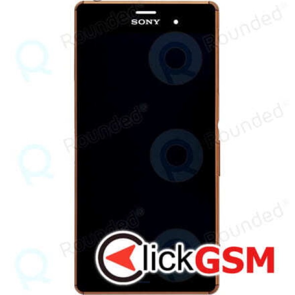 Piesa Piesa Display Original Cu Touchscreen Si Rama Copper Sony Xperia Z3 12m7