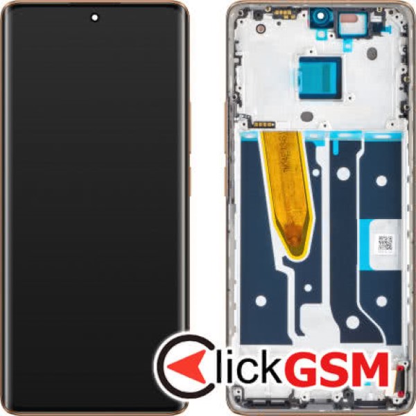 Piesa Display Original Cu Touchscreen Si Rama Crem Realme 11 Pro.plus 33bt