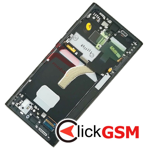 Piesa Display Original Cu Touchscreen Si Rama Gri Inchis Samsung Galaxy S22 Ultra 4kex