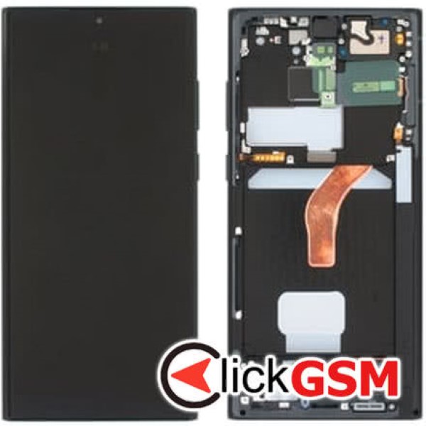 Piesa Piesa Display Original Cu Touchscreen Si Rama Gri Inchis Samsung Galaxy S23 Ultra 4mck