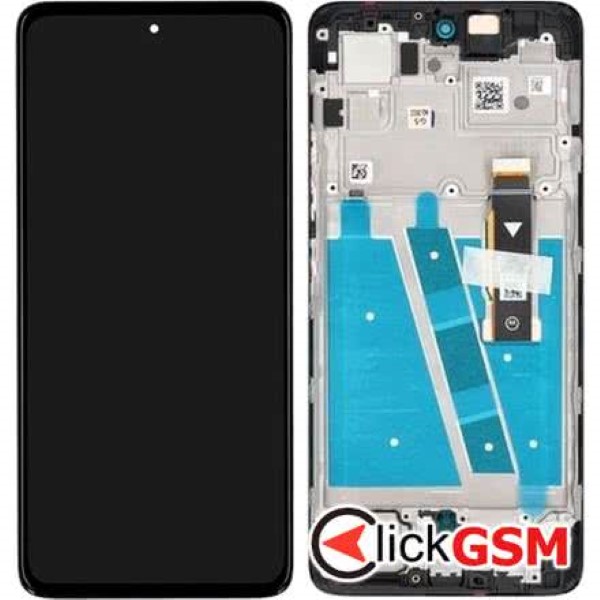 Piesa Display Original Cu Touchscreen Si Rama Gri Motorola Moto G72 1qa3