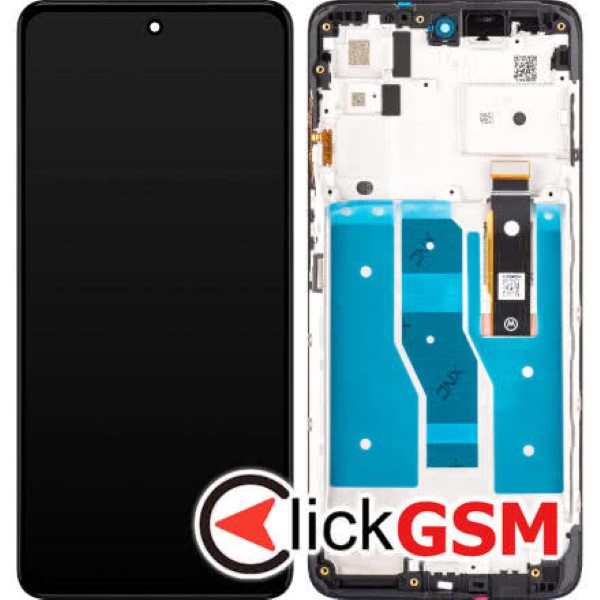 Piesa Display Original Cu Touchscreen Si Rama Gri Motorola Moto G82 1t08