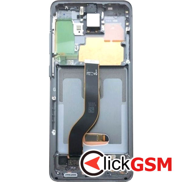 Piesa Display Original Cu Touchscreen Si Rama Gri Samsung Galaxy S20 40gs