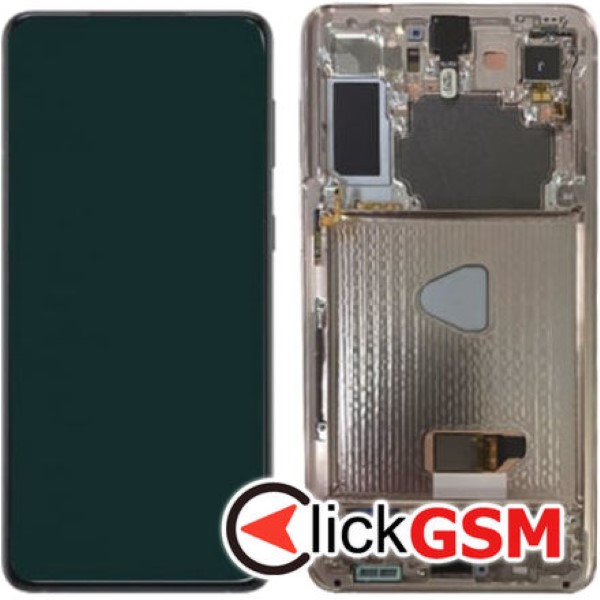 Piesa Display Original Cu Touchscreen Si Rama Gri Samsung Galaxy S21 5g 2dob