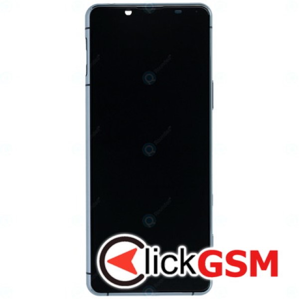 Piesa Display Original Cu Touchscreen Si Rama Gri Sony Xperia 5 Ii Q8o