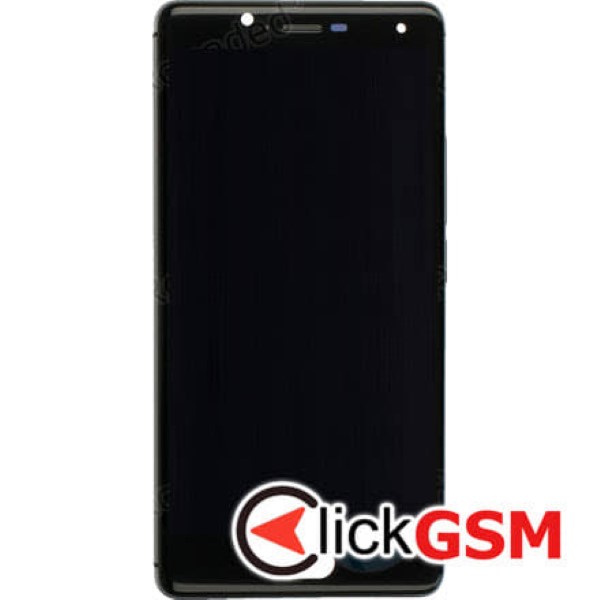 Piesa Display Original Cu Touchscreen Si Rama Gri Wiko U Feel 1bpy