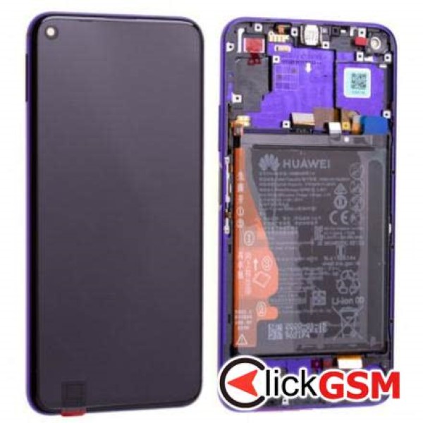 Piesa Display Original Cu Touchscreen Si Rama Mov Huawei Nova 5t 3kbj