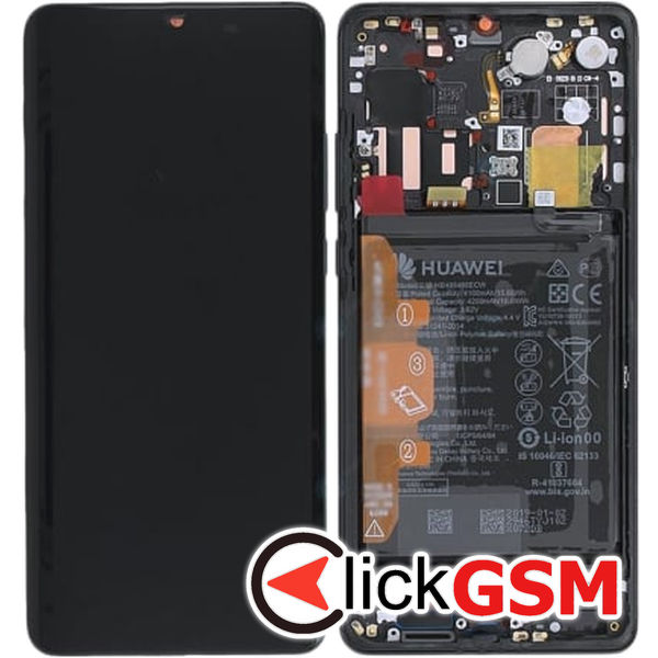 Piesa Display Original Cu Touchscreen Si Rama Negru Huawei P30 Pro 47ef