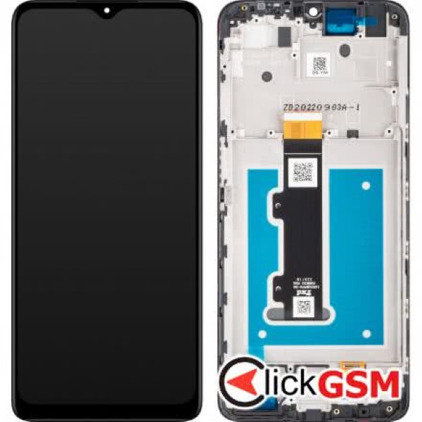 Piesa Display Original Cu Touchscreen Si Rama Negru Motorola Moto E22i 2y3o