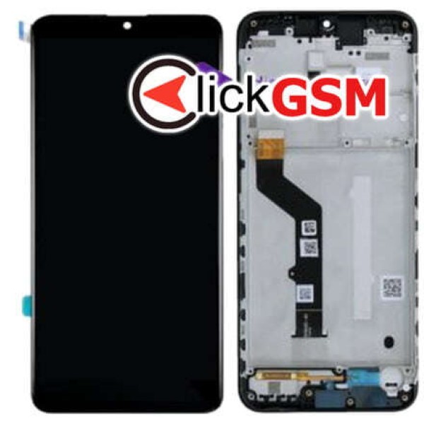 Piesa Display Original Cu Touchscreen Si Rama Negru Motorola Moto E7 Plus 1717