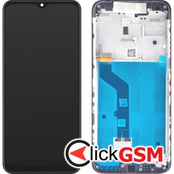 Piesa Display Original Cu Touchscreen Si Rama Negru Motorola Moto E7 Plus 1t2j