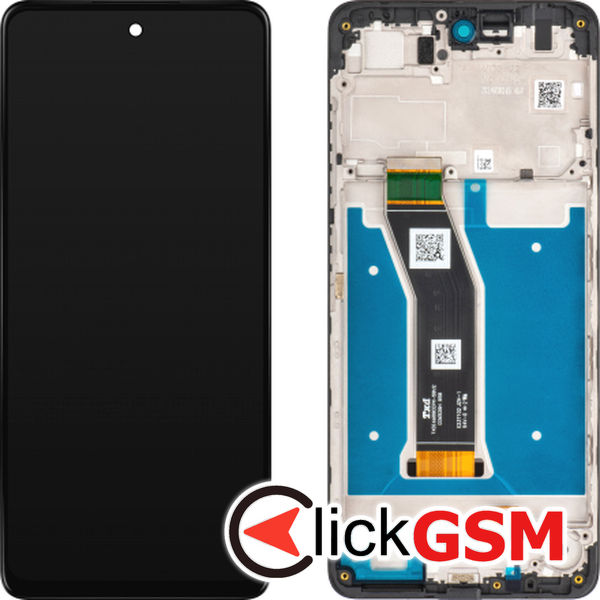 Piesa Display Original Cu Touchscreen Si Rama Negru Motorola Moto G04 1hd3