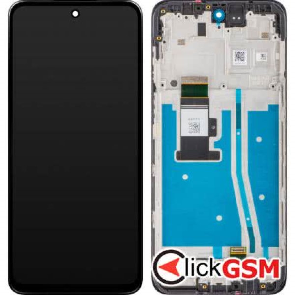 Piesa Display Original Cu Touchscreen Si Rama Negru Motorola Moto G53 2xfx