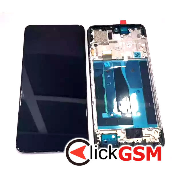 Piesa Display Original Cu Touchscreen Si Rama Negru Motorola Moto G8 Play 323j