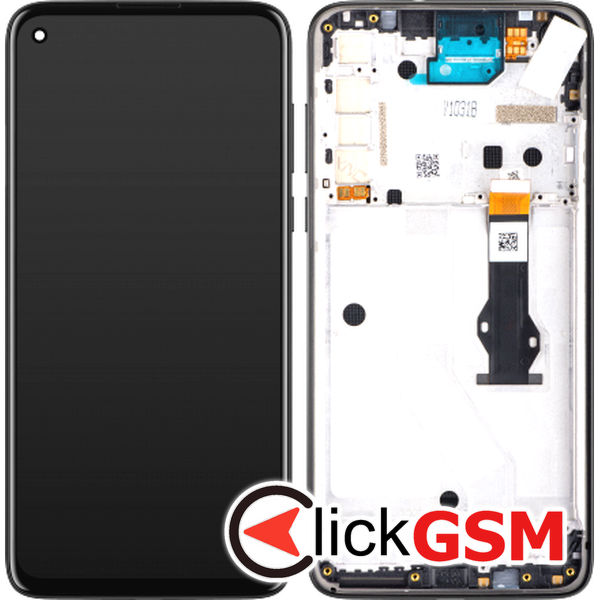 Piesa Display Original Cu Touchscreen Si Rama Negru Motorola Moto G8 Power 2nfn