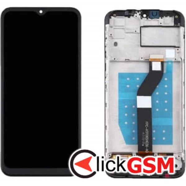 Piesa Display Original Cu Touchscreen Si Rama Negru Motorola Moto G8 Power Lite 32sv