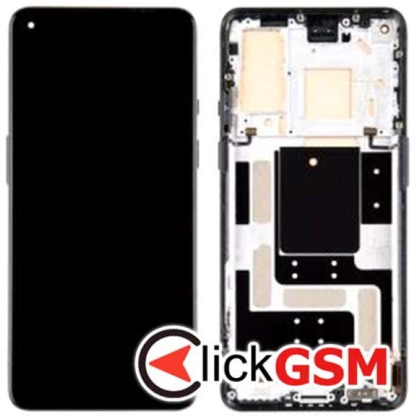 Piesa Display Original Cu Touchscreen Si Rama Negru Oneplus 9 1p6u