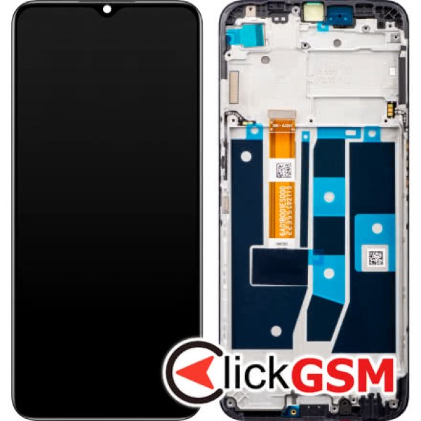 Piesa Display Original Cu Touchscreen Si Rama Negru Oppo A16 Wc8