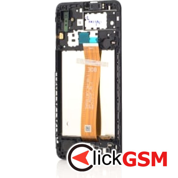 Piesa Display Original Cu Touchscreen Si Rama Negru Samsung Galaxy A02 B1u