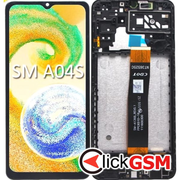 Piesa Display Original Cu Touchscreen Si Rama Negru Samsung Galaxy A04s 2dib