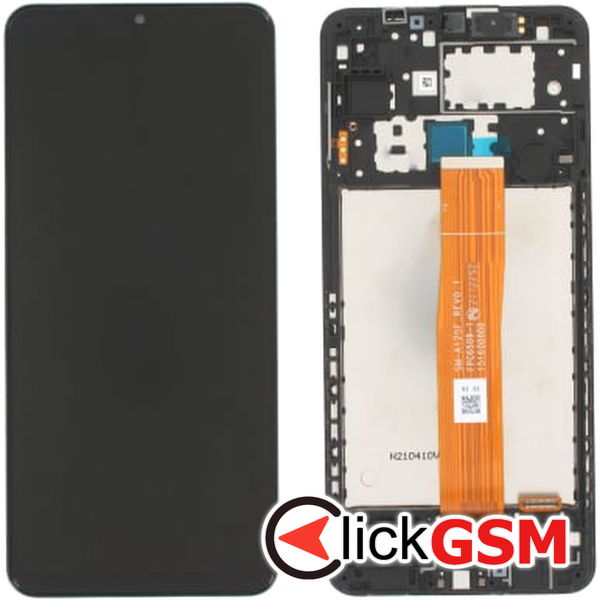 Piesa Display Original Cu Touchscreen Si Rama Negru Samsung Galaxy A12 43eb