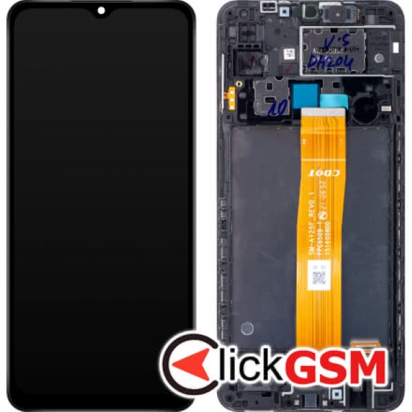 Piesa Display Original Cu Touchscreen Si Rama Negru Samsung Galaxy A12 T1z