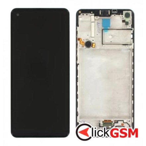 Piesa Display Original Cu Touchscreen Si Rama Negru Samsung Galaxy A21s 2wm2