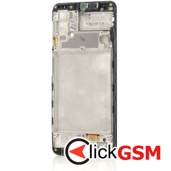 Piesa Display Original Cu Touchscreen Si Rama Negru Samsung Galaxy A22 Fjp