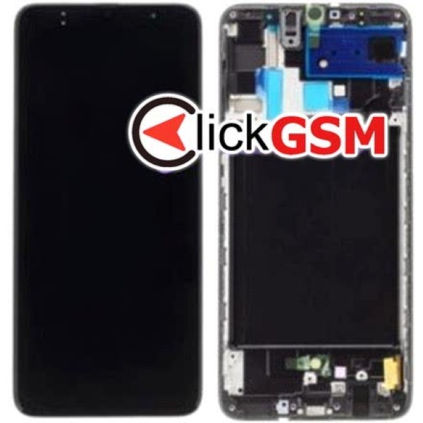 Piesa Display Original Cu Touchscreen Si Rama Negru Samsung Galaxy A70 1a4i