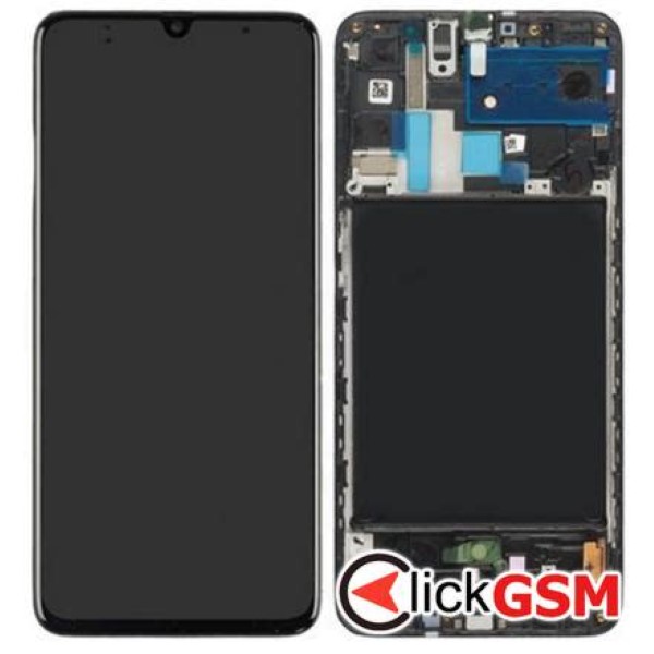 Piesa Display Original Cu Touchscreen Si Rama Negru Samsung Galaxy A70 2wom