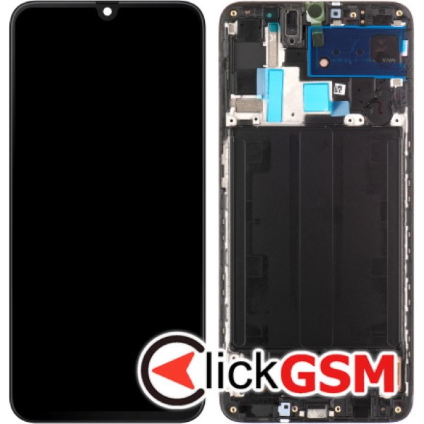 Piesa Display Original Cu Touchscreen Si Rama Negru Samsung Galaxy A70 Guw