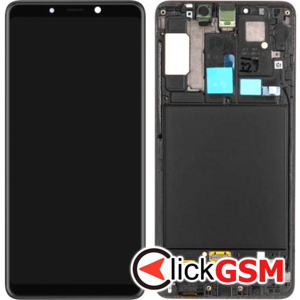 Piesa Display Original Cu Touchscreen Si Rama Negru Samsung Galaxy A9 2018 2dhw