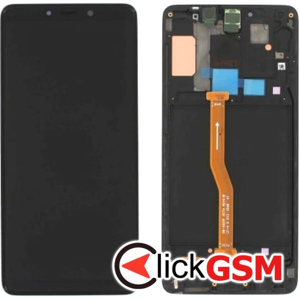 Piesa Display Original Cu Touchscreen Si Rama Negru Samsung Galaxy A9 2018 3h0h