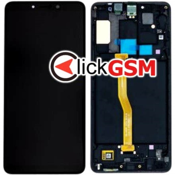 Piesa Display Original Cu Touchscreen Si Rama Negru Samsung Galaxy A9 2018 Q0g