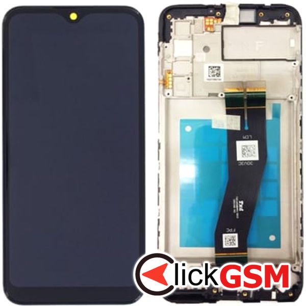 Piesa Piesa Display Original Cu Touchscreen Si Rama Negru Samsung Galaxy M02s 2di0