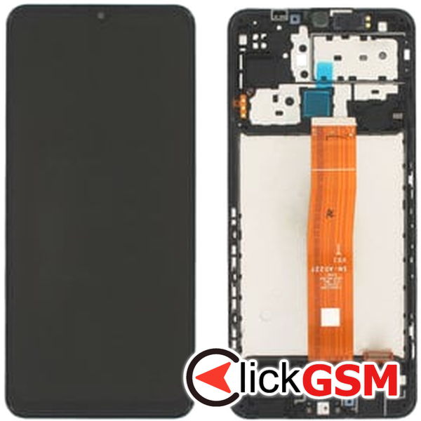 Piesa Display Original Cu Touchscreen Si Rama Negru Samsung Galaxy M12 2ff0