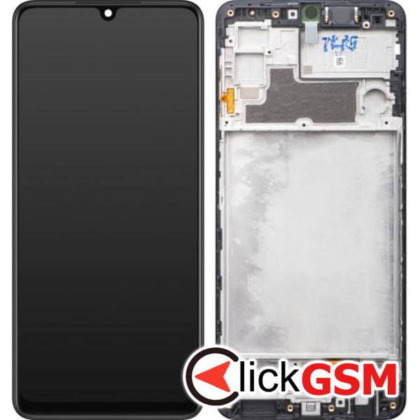 Piesa Display Original Cu Touchscreen Si Rama Negru Samsung Galaxy M22 2dkb