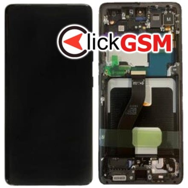 Piesa Display Original Cu Touchscreen Si Rama Negru Samsung Galaxy S21 Ultra 5g 1jlb