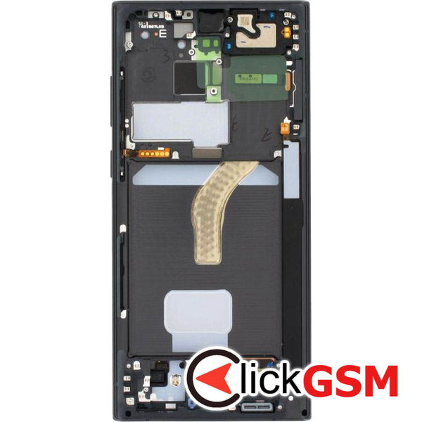 Piesa Display Original Cu Touchscreen Si Rama Negru Samsung Galaxy S22 Ultra 411b