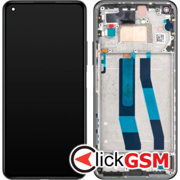 Piesa Display Original Cu Touchscreen Si Rama Negru Xiaomi Mi 11 Lite 11lk