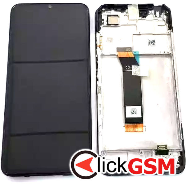 Piesa Display Original Cu Touchscreen Si Rama Negru Xiaomi Poco M4 5g 3bhr