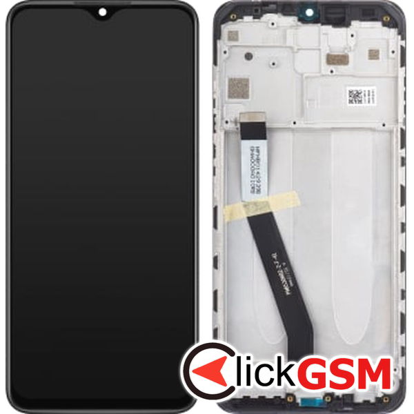 Piesa Piesa Display Original Cu Touchscreen Si Rama Negru Xiaomi Redmi 9 2dir